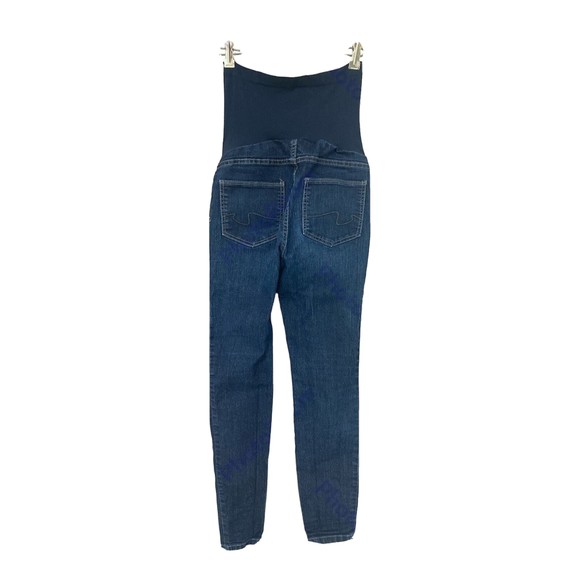 A Pea In The Pod Womens Maternity Dark Blue Denim Skinny Pull On Jeans Size XS - Picture 7 of 8
